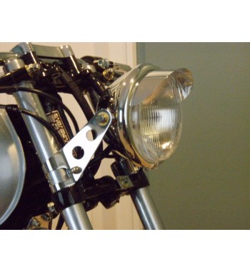 CÔTÉ LATERALE MONTAGE FOURCHE PHARE CUSTOM MOTO ET HARLEY DAVIDSON