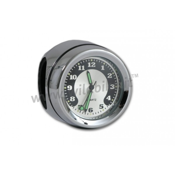 OROLOGIO UNITECH IN ALLUMINIO PER MANUBRI DA 22/25 MM. MOTO CUSTOM E HARLEY