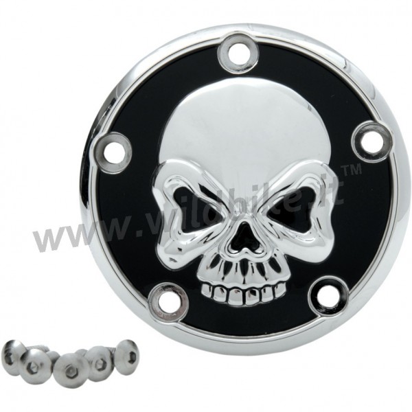 COUVERTURE de POINT 3D CHROME SKULL pour HARLEY DAVIDSON TWIN CAM '99-'14
