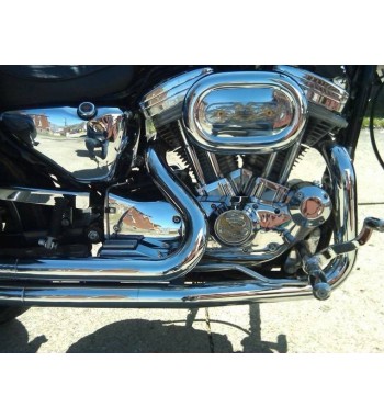 COPERCHI CROMATI PER CARTER MOTORE HARLEY DAVIDSON XL SPORTSTER  '04-'14