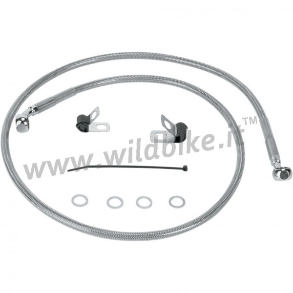 TUBI FRENI ANTERIORI AERONAUTICI IN ACCIAIO HARLEY DAVIDSON XL SPORTSTER IRON  '04-'13