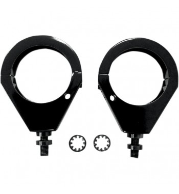 Klammer GROOVED SCHWARZE Gabel  49 MM. BLINKER für Motorrad CUSTOM UND HARLEY DAVIDSON