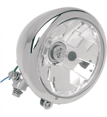 SCHEINWERFER SMOOTH STYLE CROME 5 3/4 "-140 MM CUSTOM MOTORRAD und HARLEY