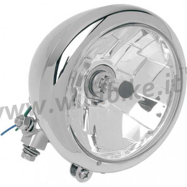 PHARE CENTRAL SMOOTH STYLE CROME 5 3/4 "-140 MM CUSTOM BIKE et HARLEY