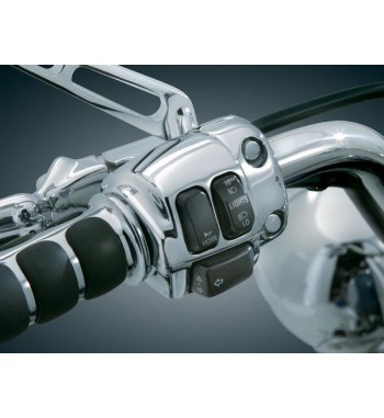 LENKER STEUERSchalterGehäuse -Kit CHROM HARLEY DAVIDSON XL SPORTSTER '06 -'11 
