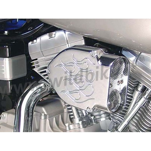 LUFTFILTERKASTEN KIT BOX V-CHARGER ABDECKUNG FLAME HIGH POWER HARLEY DAVIDSON XL SPORTSTER 2007-2021