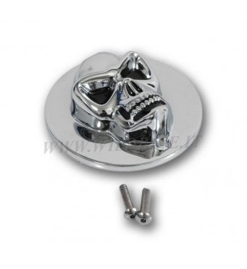 POINT COVER SKULL TESCHIO 3D CROMATO PER HARLEY XL SPORTSTER 883
