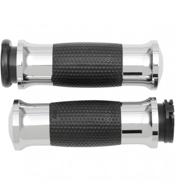 POIGNÉES AVON GEL 3-RING CHROMÉ POUR HARLEY DAVIDSON MOTO