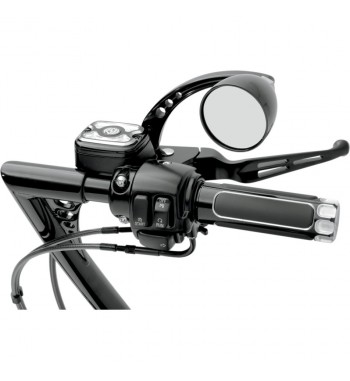 SLOTTED BLACK LEVERS FOR HARLEY DAVIDSON TWIN CAM '99-'14