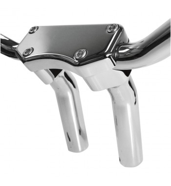 RISER GUIDON 1 " avec des kits de pince supérieure 140 MM. 5-1/2" Chrome pour HARLEY DAVIDSON