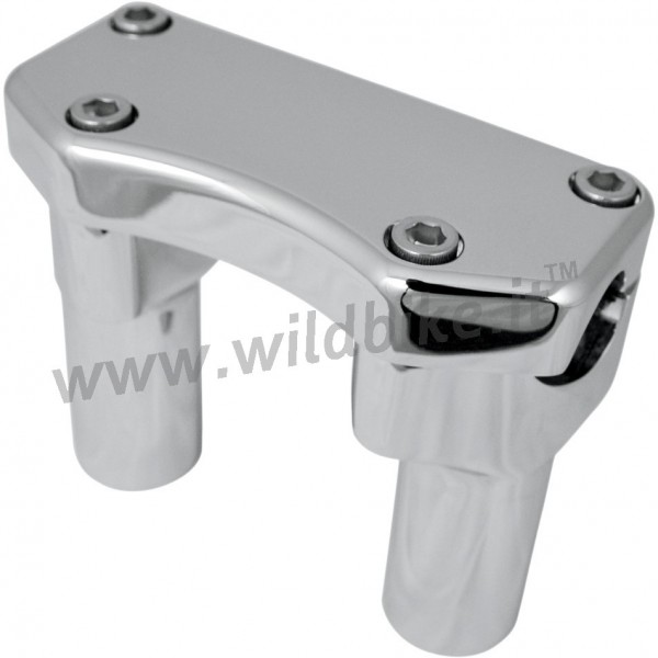 RISER COMPLETO KIT ALZA MANUBRIO 1"  DA 76 MM. 3" CROMATO  PER HARLEY DAVIDSON