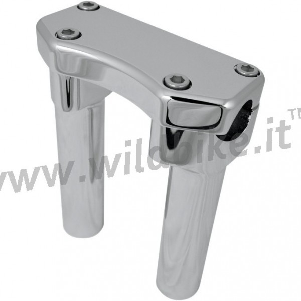 RISER COMPLETO KIT ALZA MANUBRIO 1"  DA 150 MM. 6" CROMATO  PER HARLEY DAVIDSON