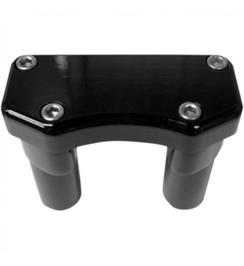 RISER GUIDON 1 " avec des kits de pince supérieure 76 MM. 3" NOIR pour HARLEY DAVIDSON