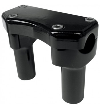 RISER COMPLETO KIT ALZA MANUBRIO 1"  DA 100 MM. 4" NERO PER HARLEY DAVIDSON