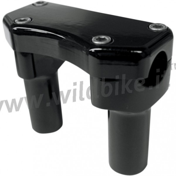 RISER GUIDON 1 " avec des kits de pince supérieure 100 MM. 4" NOIR POUR HARLEY DAVIDSON