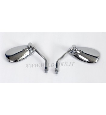SPECCHIETTI AMERICAN OVAL CROMATI PER MOTO CUSTOM