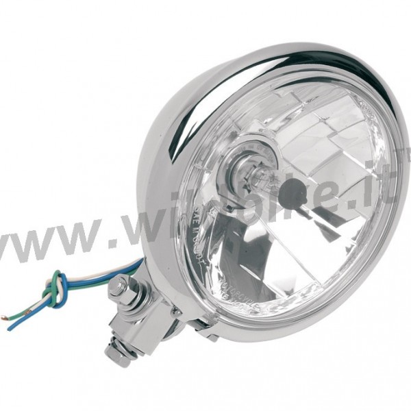 HEADLIGHT DIAMOND SPRINGER CHROME 160 MM. CUSTOM BIKE AND HARLEY