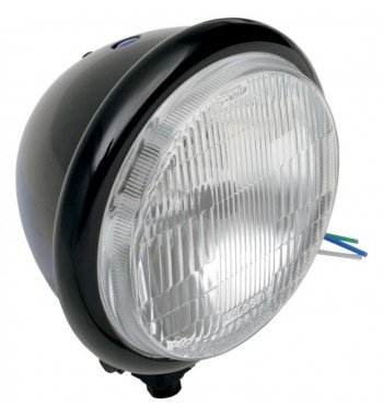 FARO CENTRALE ANTERIORE NERO DRAG 5 3/4" -140 MM MOTO CUSTOM E HARLEY