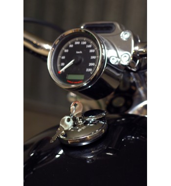 GAS CAP CHROME WITH KEYS HARLEY DAVIDSON XL SPORTSTER 1996-2022
