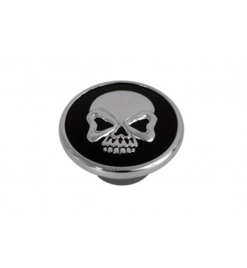SKULL GAS CAP CHROME/BLACK FOR HARLEY DAVIDSON XL SPORTSTER '96-'14