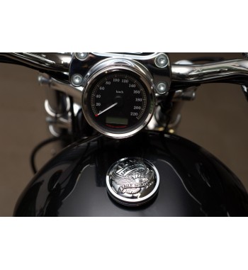 TANK CAP LIVE TO RIDE CHROME FUR HARLEY DAVIDSON XL SPORTSTER