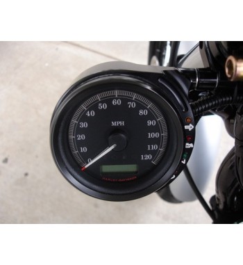 TACHO Versatzhalter SCHWARZE JOKER M. MIT LED FUR HARLEY DAVIDSON XL SPORTSTER '95-'13