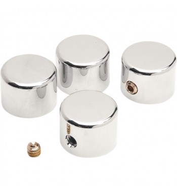 COUVERTURES ALUMINIUM PLAQUES TÊTE BOULON CHROME POUR HARLEY DAVIDSON