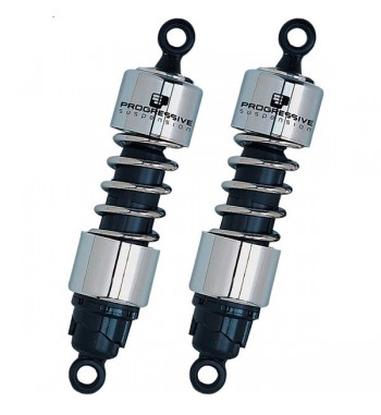AMORTISSEURS ARRIERE PROGRESSIVE 412 SERIES CHROME 11" HEAVY DUTY HARLEY DAVIDSON FXD DYNA '91-'14