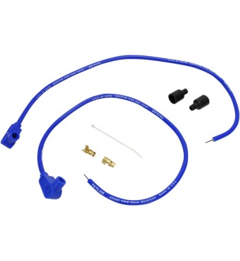 UNIVERSALKABEL mit 90° für 8 MM blau Kerzen CUSTOM BIKE und HARLEY DAVIDSON