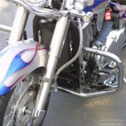 Engine guards tubes in black and chrome for Kawasaki